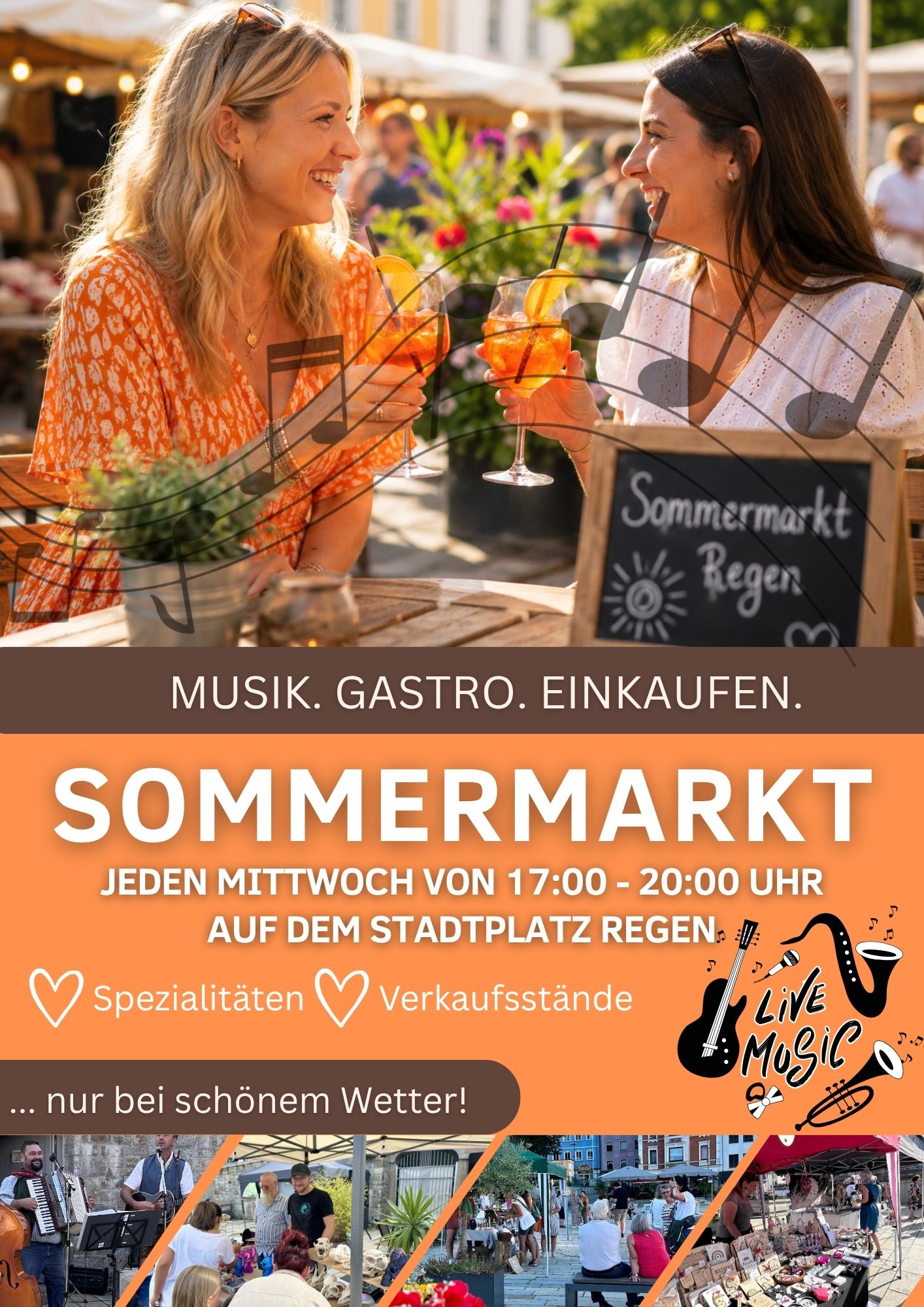Sommermarkt ab 3. Juni 2026 jeden Mittwoch ab 17 Uhr - nur bei schönem Wetter!