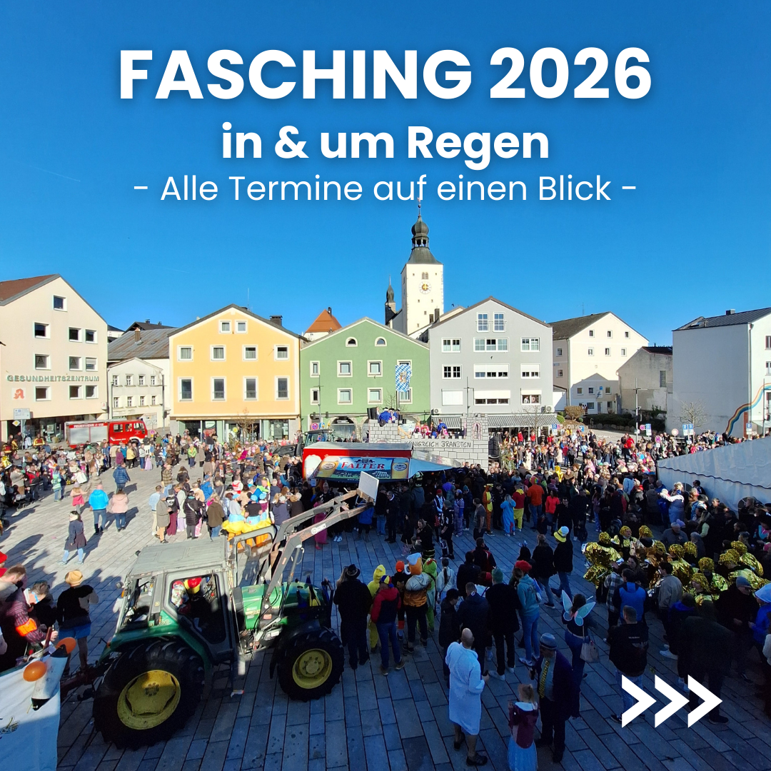 Alle Faschingstermine 2026 in und um Regen auf einem Blick