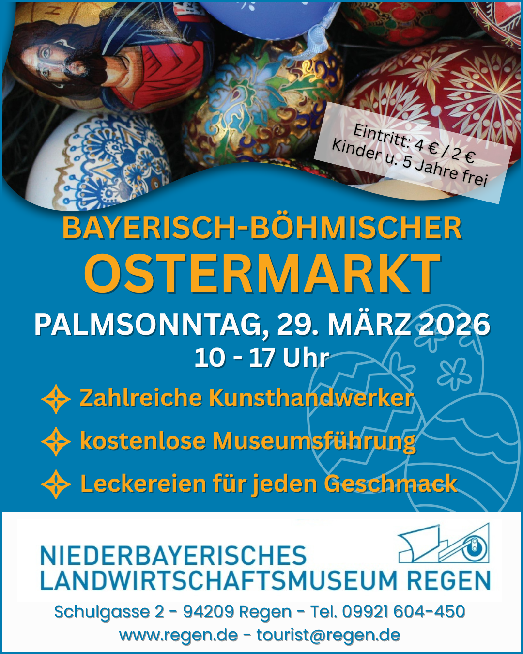 Bayerisch-böhmischer Ostermarkt am Palmsonntag, 29. März 2026